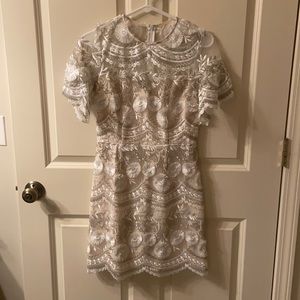 Vici Collection Nwt White Textured Dress